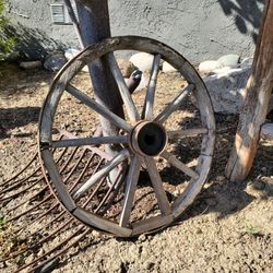 Rustic antique wagon wheel