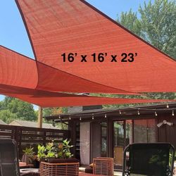 16 x 16 x 23 Sun Shade Screen 16x16x23 Triangle Sunshade