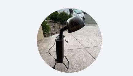 Portable hooded hair dryer