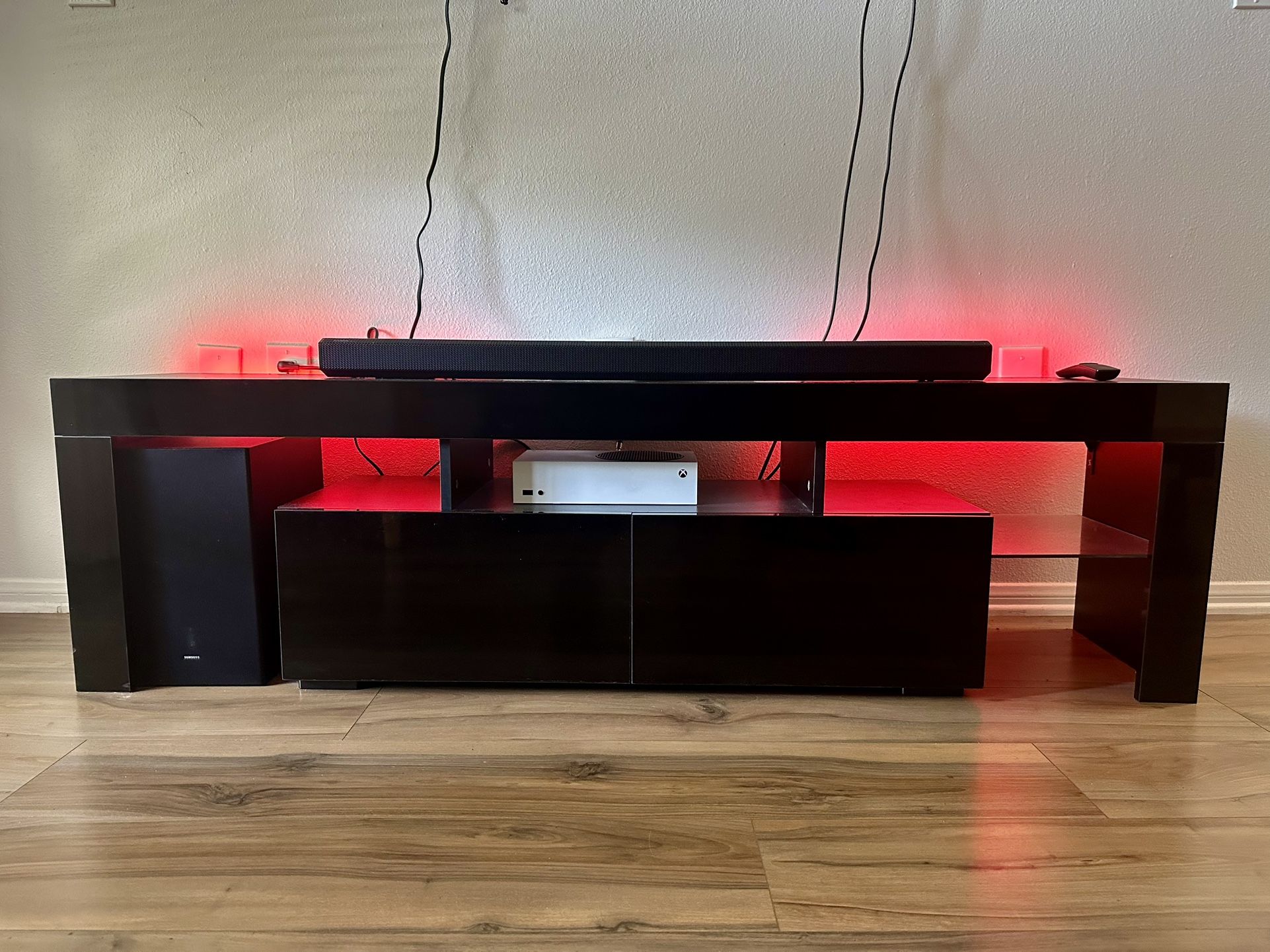Black LED TV Stand – Fits 50”–70” TVs – $110 OBO