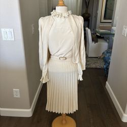 St. John 4 Piece Cream Knit Set 