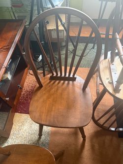 Set of four Wagon Wheel chairs