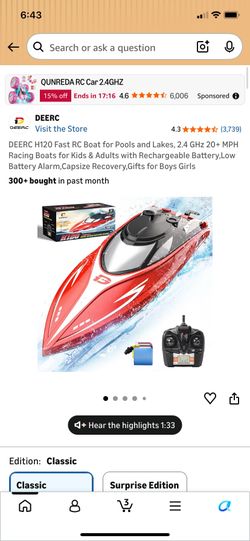 Comes with remote  control it water  boat