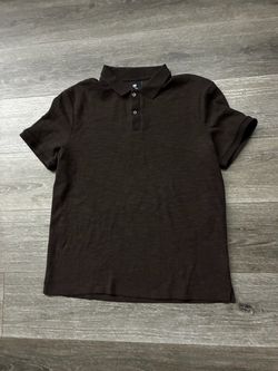 Brown collard shirt