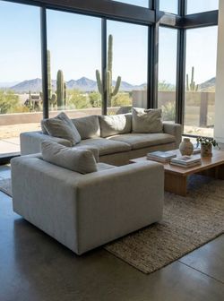 FREE DELIVERY LOVING SPACES UTOPIA COUCH AND OVERSIZED CHAIR