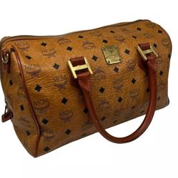 MCM Visetos Boston Bag- Large- Sell Or Trade