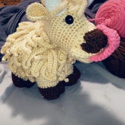 Handmade Crochet Cow