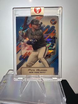 2025 Topps Pristine Blue Refractor Pete Alonso numbered 32|75 New York Mets