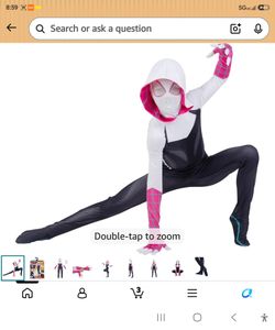 Spider-Gwen Officlal Youth Zentai Halloween Costume