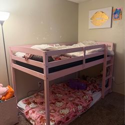 Twin size floor bunk bed