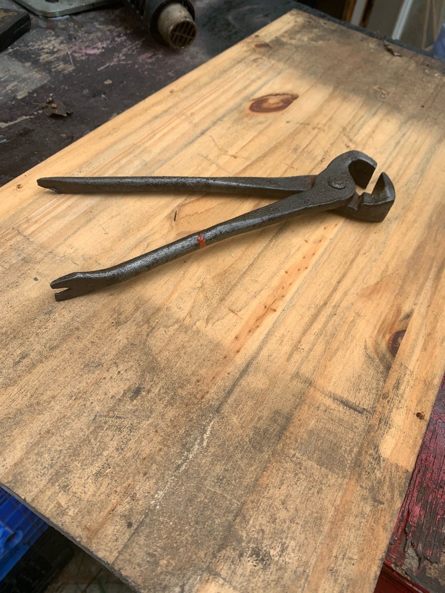 10 inch pair of forged steel farrier nippers,