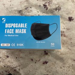 Face Mask 3 Ply Black 