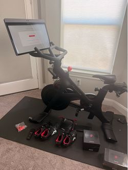 LIKE NEW- Peloton Bike+ Bundle – Shoes, Weights, Mat & More)