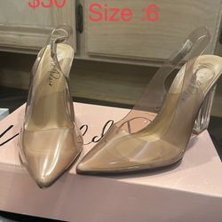 Holiday Nude Vinyl Heels