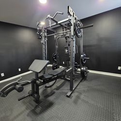 Smith Machine 2001 | Multi-Use Adj Bench | Gym Equipment | Fitness | Squat Rack | Excercise |🔴WEIGHTS AND BARBELL SOLD SEPARATELY 🔴 FREE DELIVERY 🚚