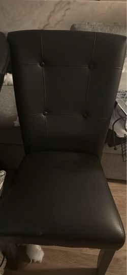 Black leather chairs