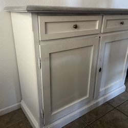 White/Grey Credenza With Storage