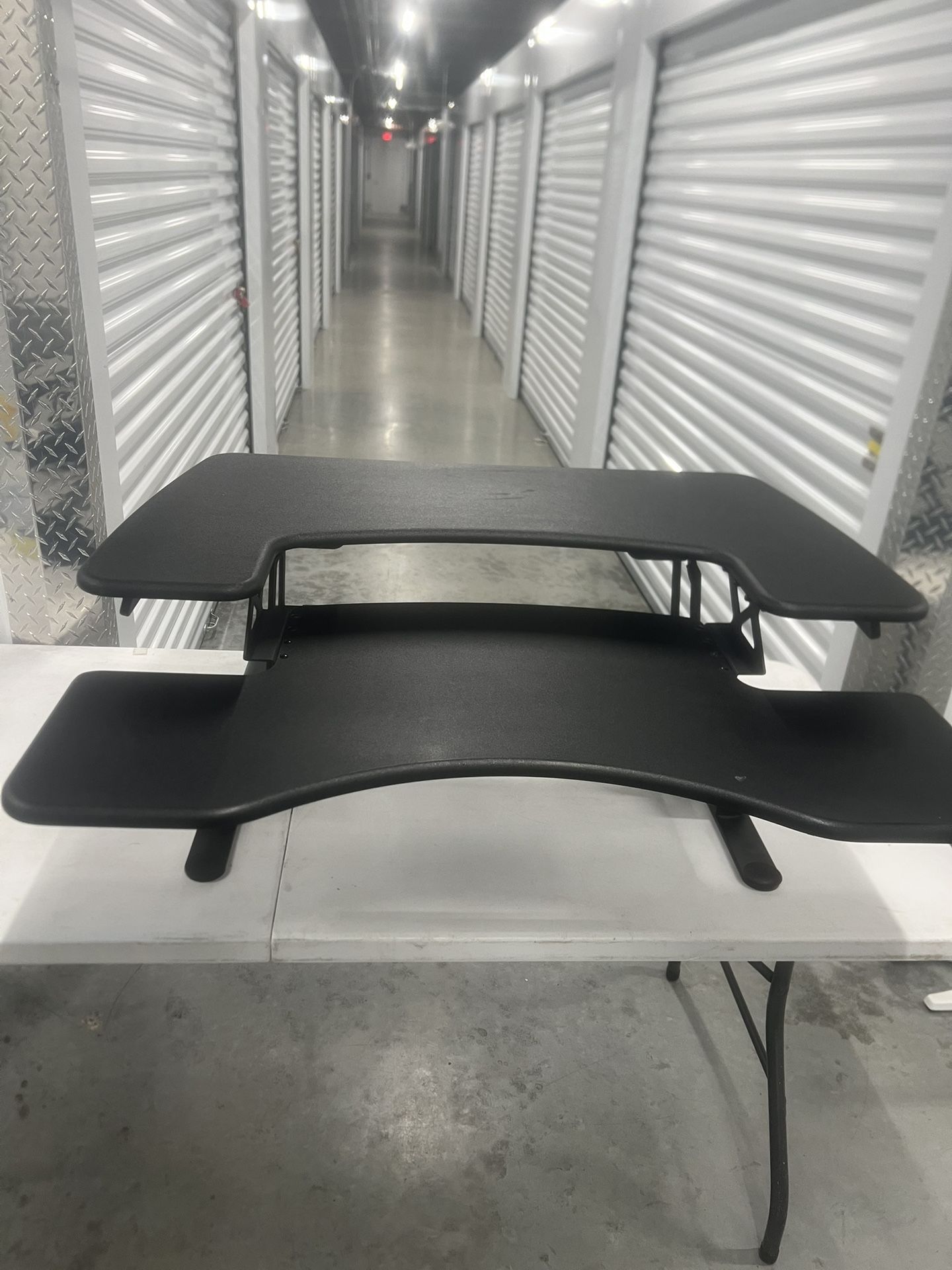 VARIDESK Pro Plus 49900 36 inch Adjustable Standing Desk - Black. some cosmetic blemishes. These blemishes are in the form of scratches and scuff mark