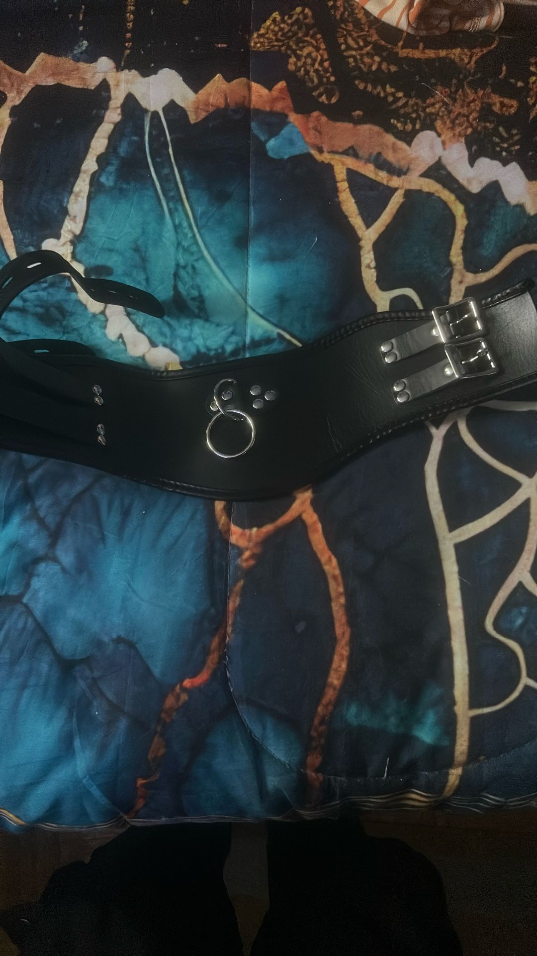 Neck Collar Soft Leather Collar Neck Adjustable Double Belt Punk Choker