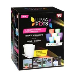 Creative Concepts Luma Pots 2 Pack LED Color Changing Flower Pots