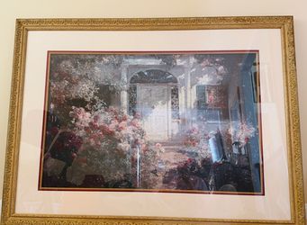 Framed Floral Cottage Art Print