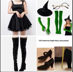 Complete witch costume with your choice of shoes