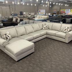 New Big Cream White Sectional 