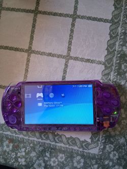 PSP 300 Custom Transparent Purple Shell