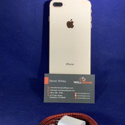 Apple iPhone 8+ Gold 64GB AT&T $330