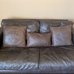 Genuine Leather Couch 