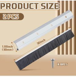 Selling a lot of 20 brand-new 36-inch brush door sweeps. Clear anodized aluminum. Fits most standard 36-inch doors. Great for homes, rentals, or comme