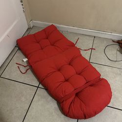 Patio Chaise Cushion Pad – Red, Soft & Supportive