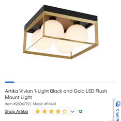Brand New Artika LED Flush Mount Ceiling Light