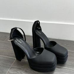Aldo Black Platform Heels
