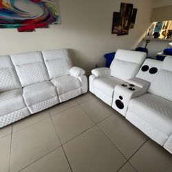 Brand New Power Sofa and Loveseat / Sofa y Loveseat Reclinables Eléctricos Nuevos a Estrenar … Fast 🚚