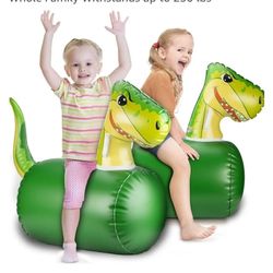 2pcs  Jurassic with Our Stylish and Tough Green Inflatable Dinosaur - A Bouncing Bonanza for The Whole Family 
