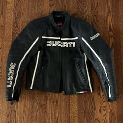 Ducati by Dainese 80s Retro-style Motorcycle Jacket with Armor