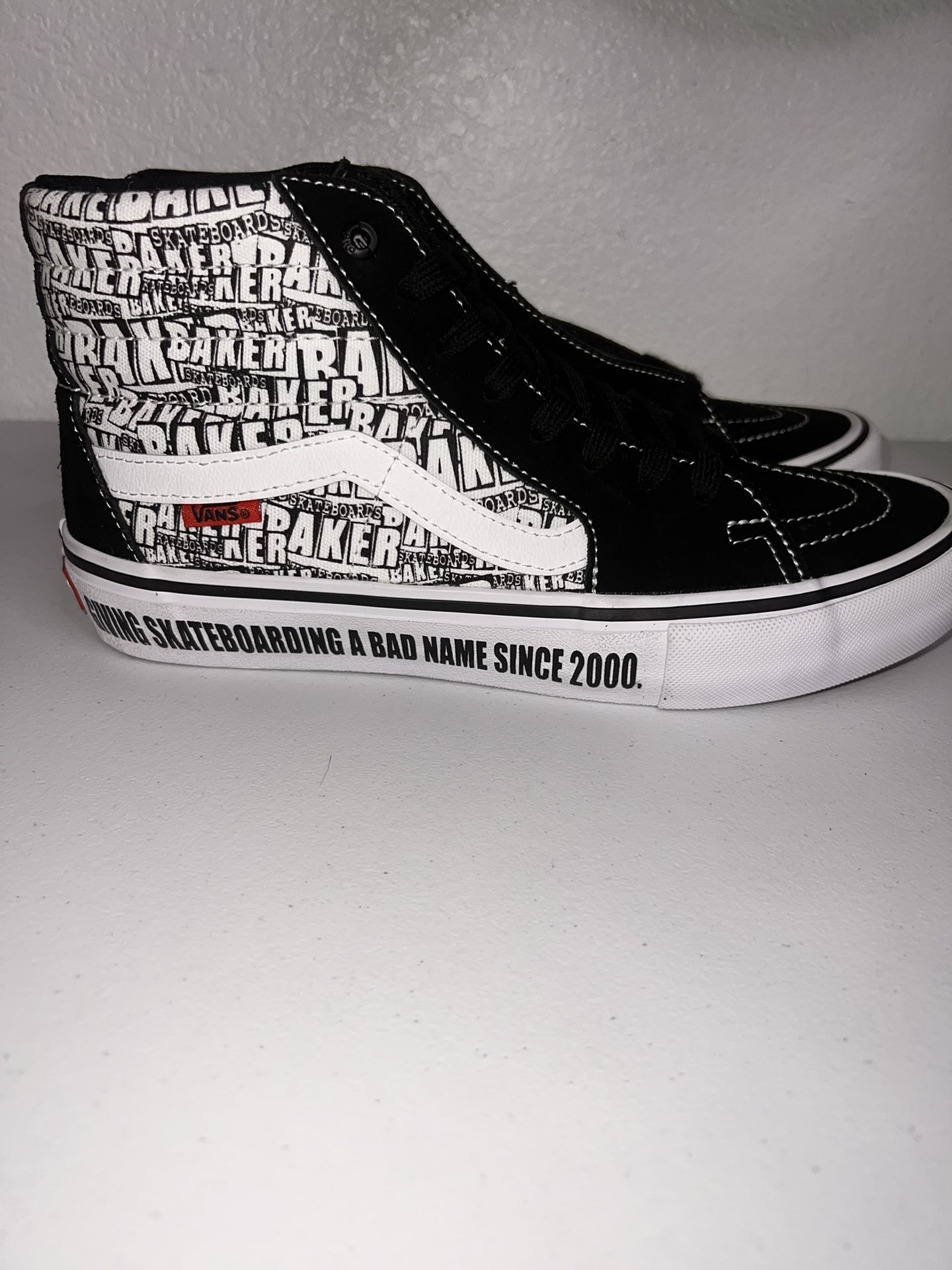 Brand New No Box Vans SK8 High Size 9 Baker Skateboard