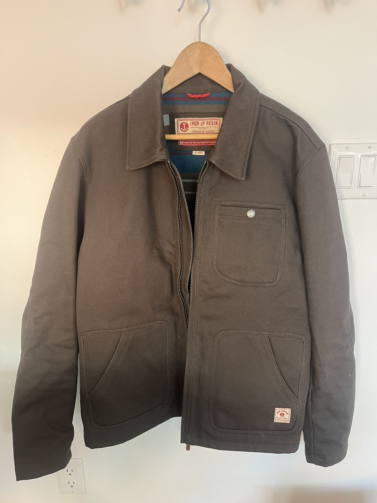 Iron & Resin Pioneer Jacket Men’s X-Large Charcoal BRAND NEW