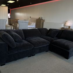 🍫Modern Brown Modular Cloud Sofa Functional Sectional Couch Chair Living Room Set— FREE Delivery