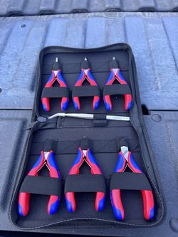 Knipex 00 20 16, 7 Pc Electronics Pliers Set in Zipper Pouch