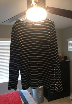 H&M and The Weeknd collaboration long sleeve strip shirt