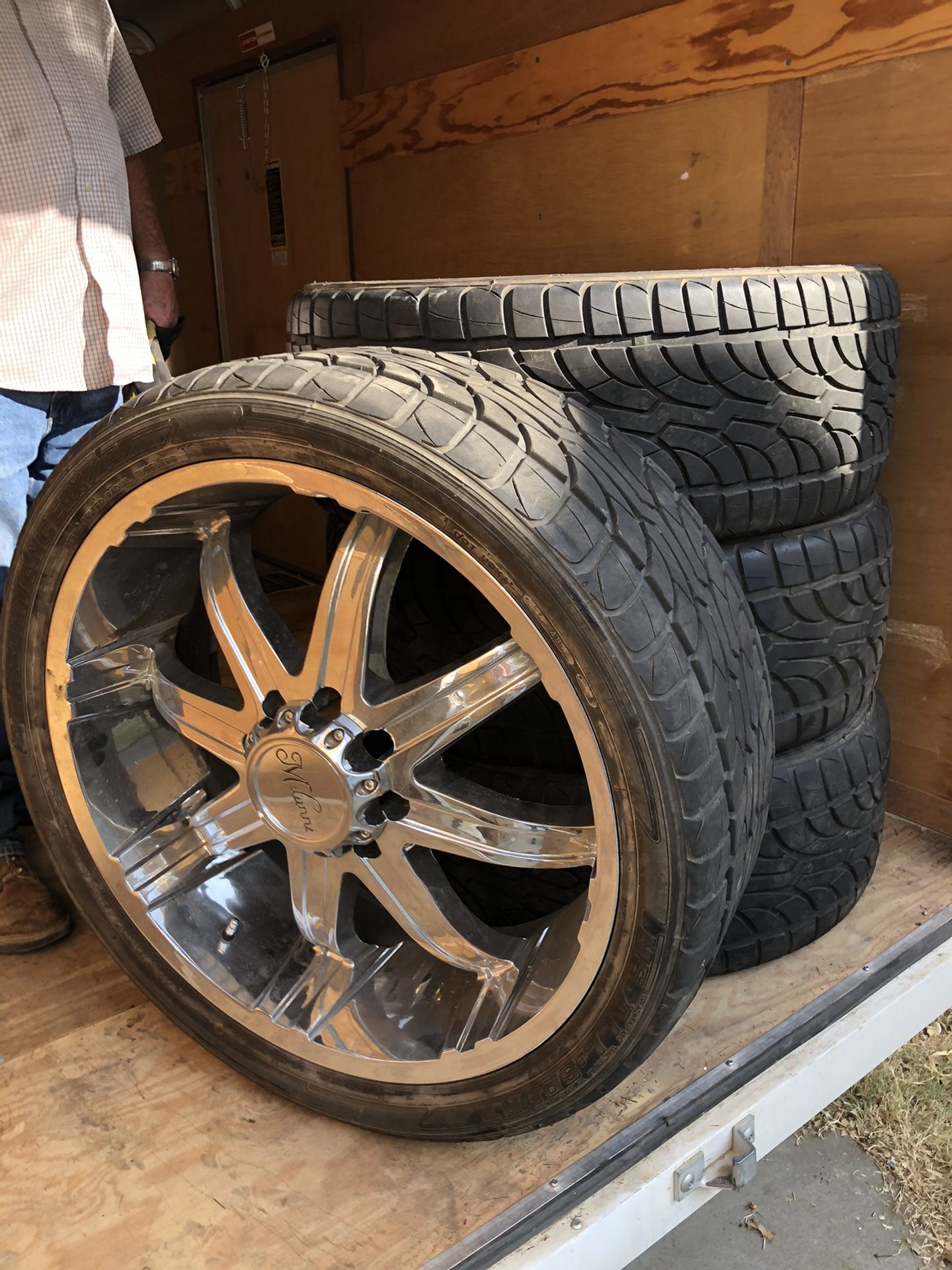 24” Tires with MiCanni Rims 3/4 ton Pick up