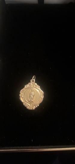 double sided gold pendant