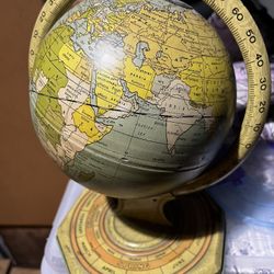 World War II Era Tin Globe