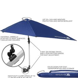 Sport-Brella Versa-Brella  XL SPF 50+ Adjustable Umbrella with Universal Clamp (New)