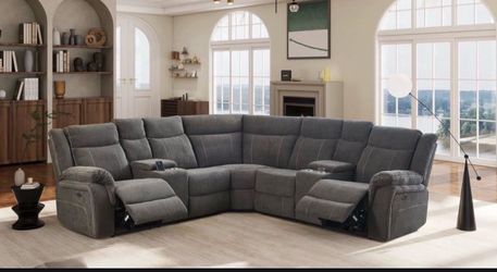 Brown sectional couch