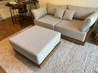 Inside Weather - 2 Seat Sofa + Ottoman like new
