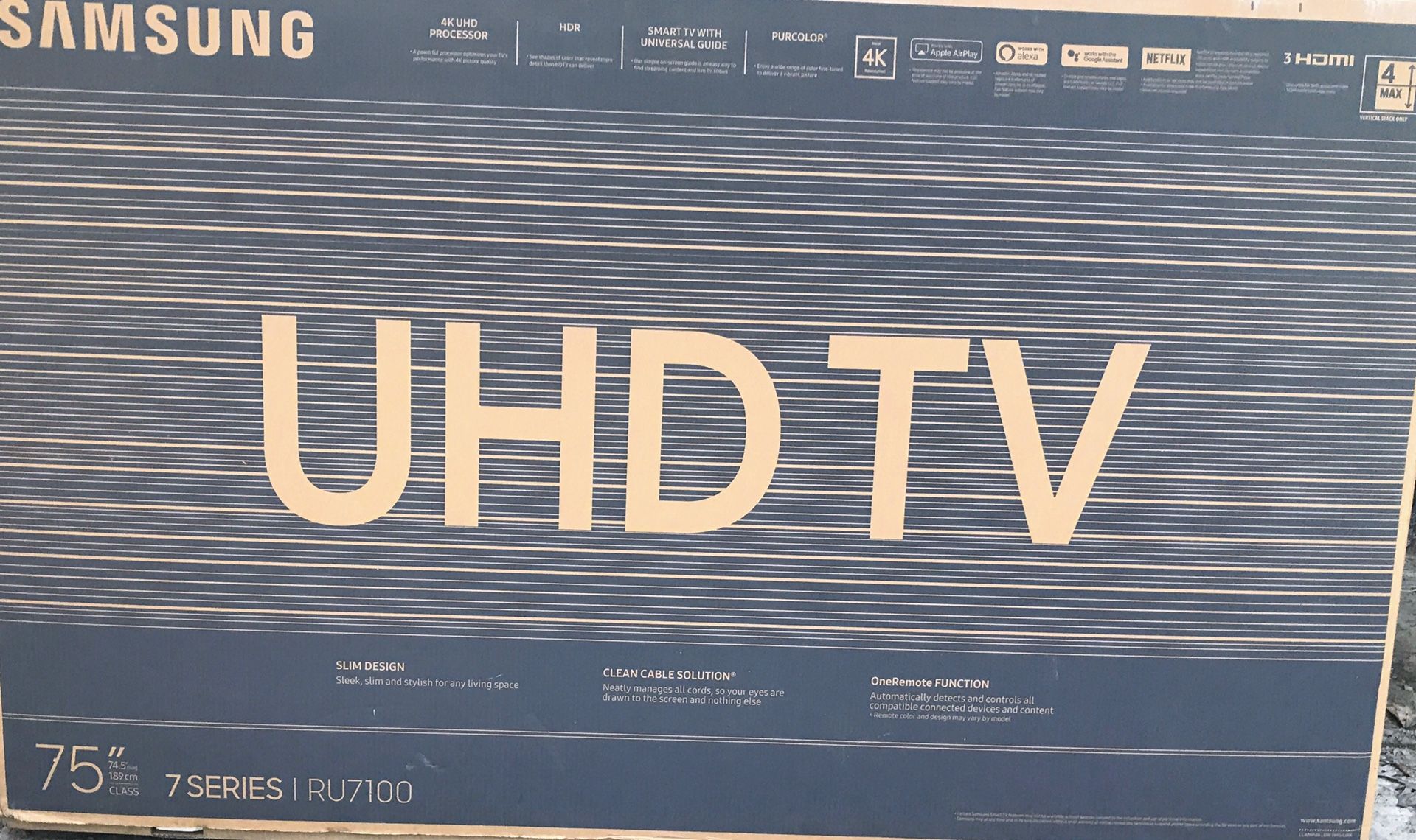 Brand new 75 inch UHD Samsung Television