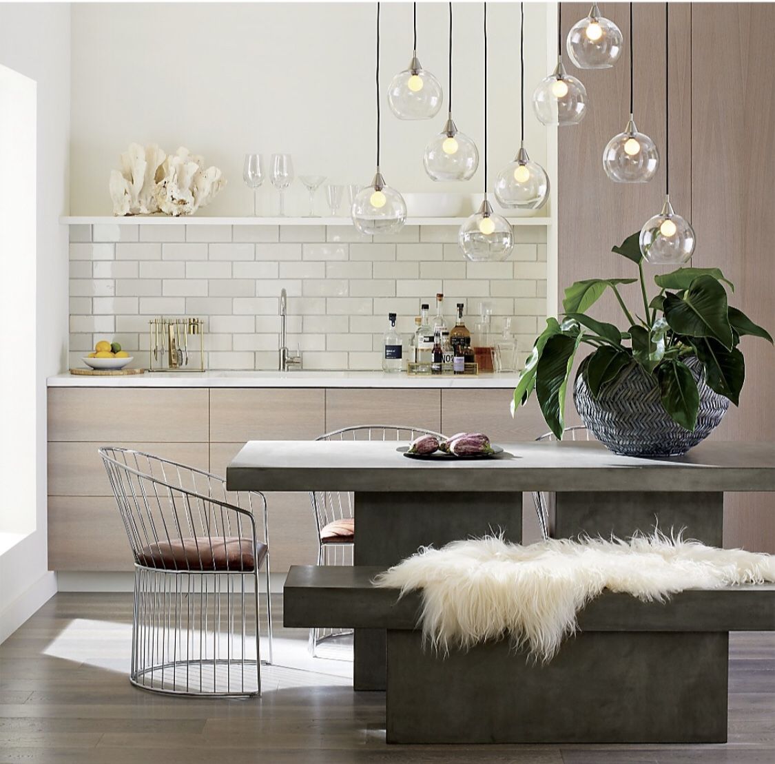 cb2 crate and barrel fuze large grey table